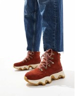 Kinetic Impact Conquest Plus WP waterproof suede snow boots in sanguine red and jet